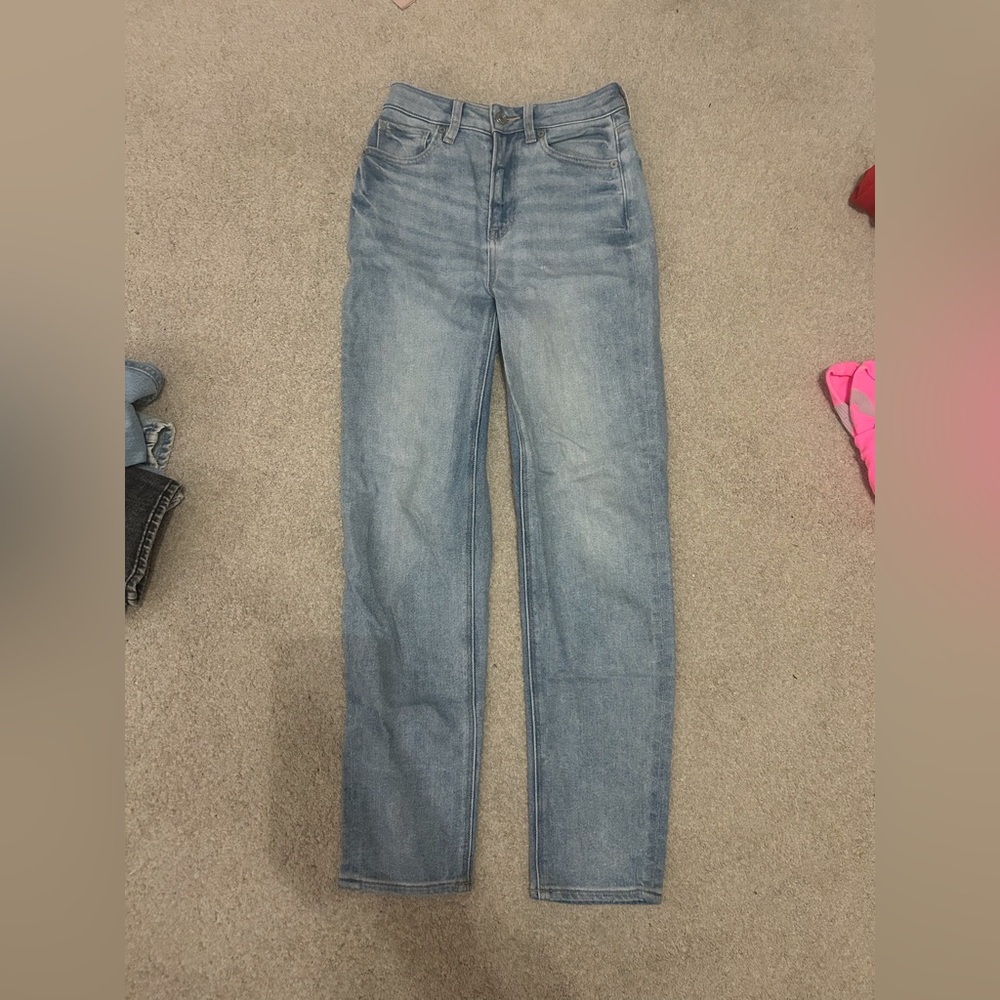 American Eagle Outfitters Light Blue Straight Leg Jeans